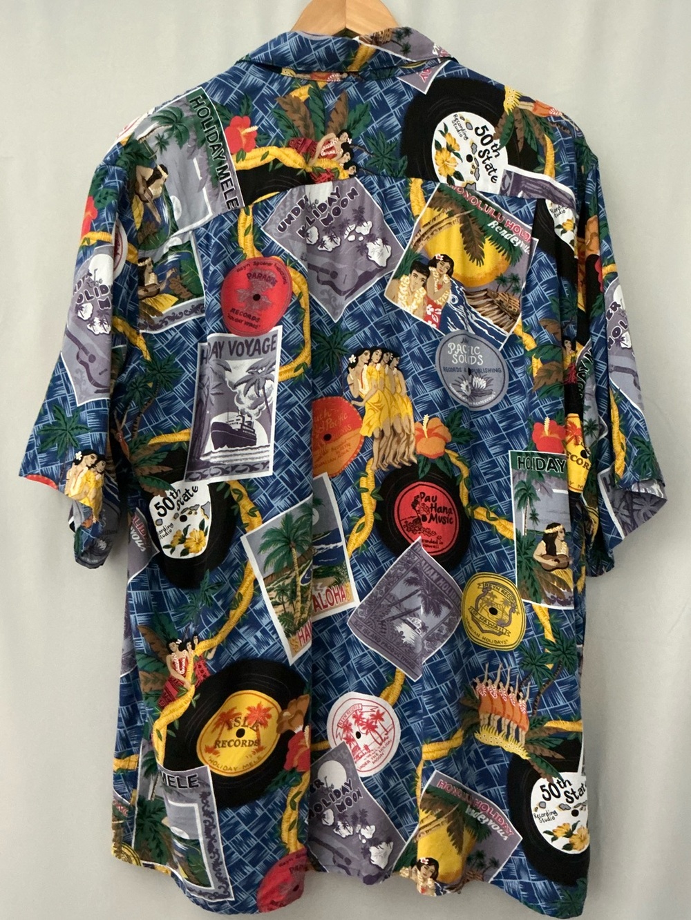 Reyn Spooner Honolulu Holiday Men's Hawaiian Shirt Size L